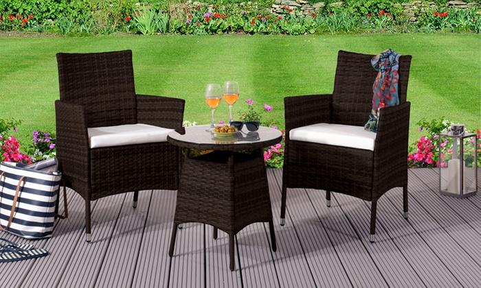 Brown rattan deals bistro sets